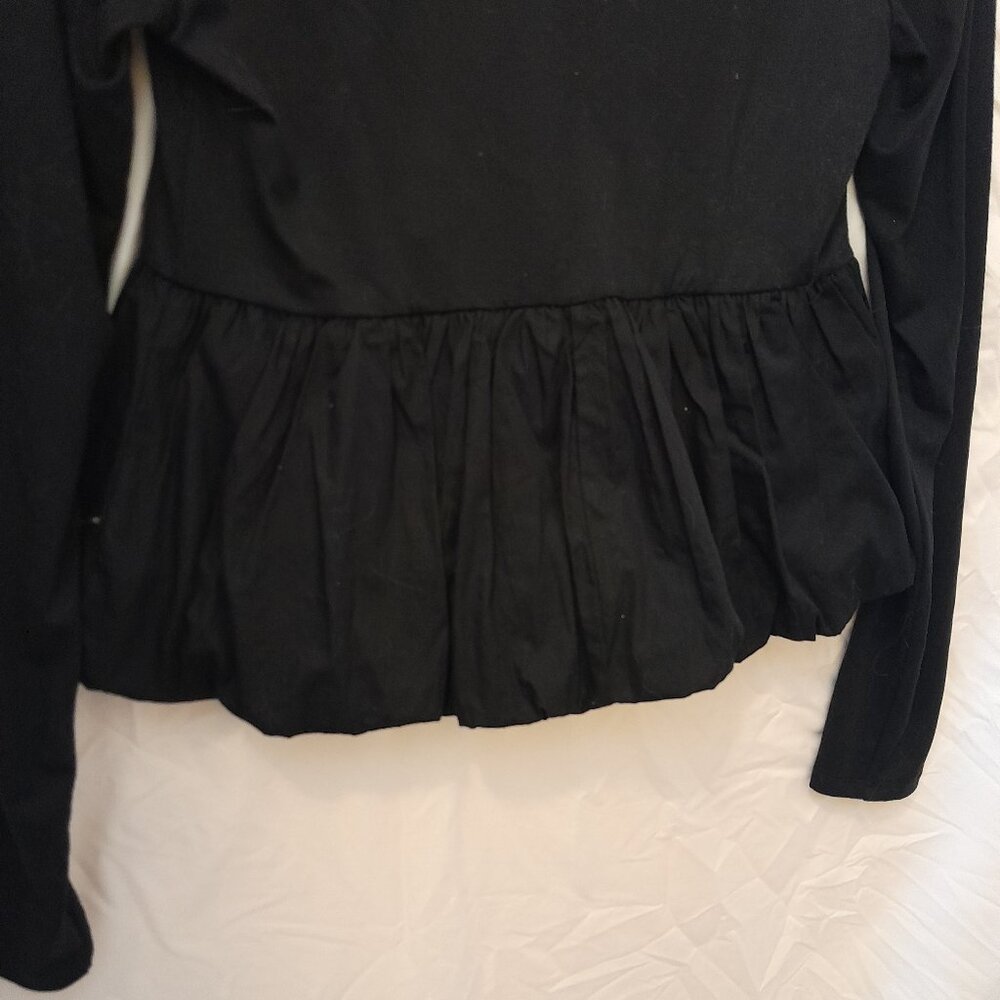 New with Tags Black Wild Fable Long Sleeve Square Neck Bubble Top - Picture 6 of 7